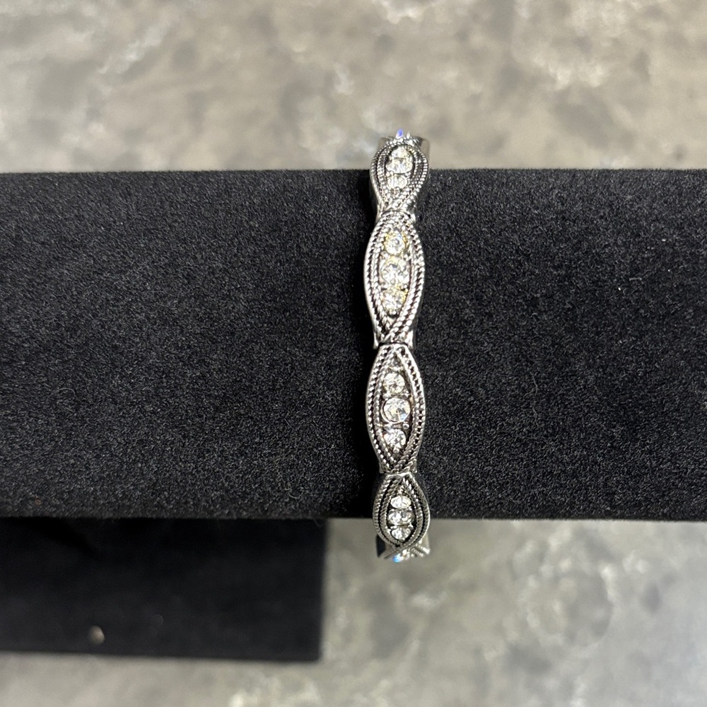 Lia Sophia Silver Bracelet with Sparkling Accents